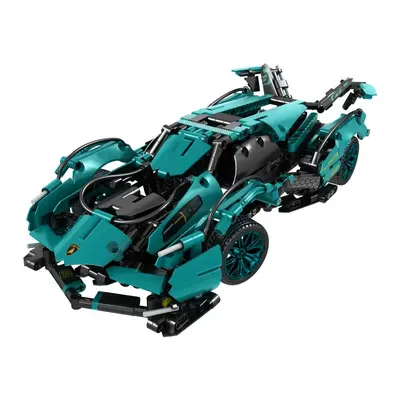 Совместим с Tiffany Blue High V12 Lamborghini Concept Sports Car Model Racing Car Building Blocks Assembly Car Children's Toy - 6