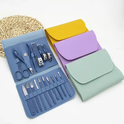 Nail scissor set 16-piece set nail cutting, manicure, beauty tweezers, pedicure knife, ear pick knife ready-made beauty tools - 7