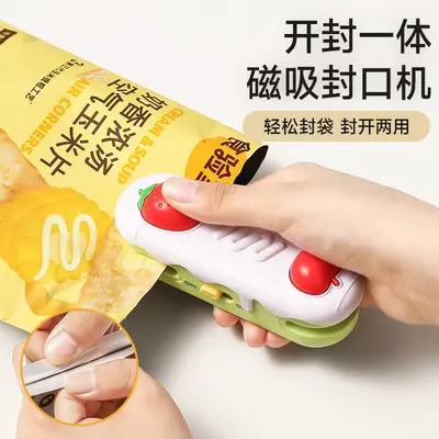 Mini food sealer, 2-in-1 clip and storage box - 2