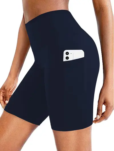 Yoga-Shorts mit Taschen, po-formend, eng anliegend, elastisch