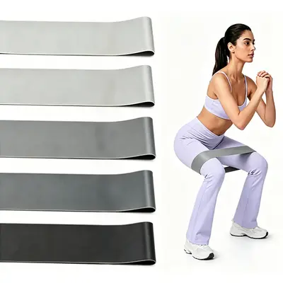Women's Yoga Resistance Loop Band for Strength and Leg Training - 4