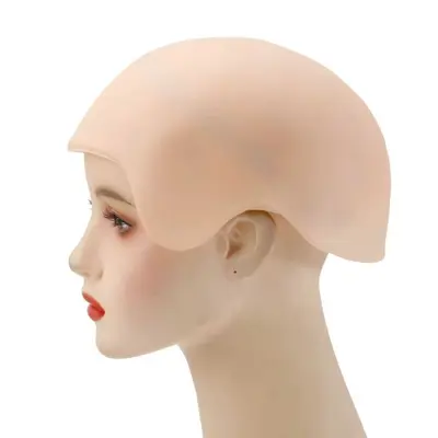 Halloween Latex Bald Head Cover with Short Ears, No Shaving Required - 13