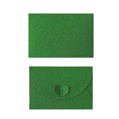 VIP Small Envelope Card Set 9.6 x 6.6 cm, Gold Glitter Invitation