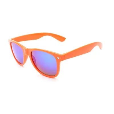 Solid Stud Sunglasses with Green Mirror Lens - 2