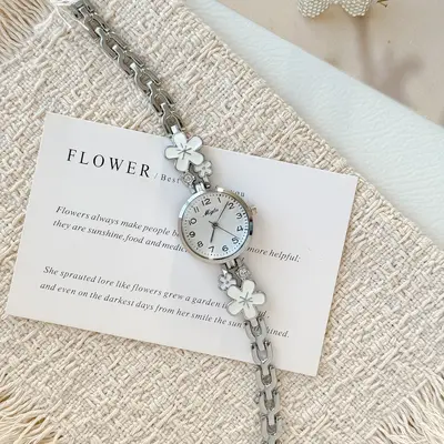 Kirschblüten-Armband-Damenuhr, elegant, Quarz