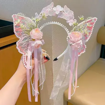 Princess Tassel Hair Hoop, Fairy Hanfu Accessory - 7