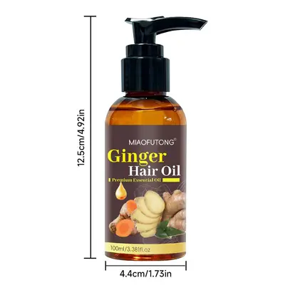 Grenzüberschreitendes TEMU-Bestseller Ingwer-Ätherisches Öl, pflegendes Haarwurzel-Pflegeöl, geschmeidiger Glanz, feuchtigkeitsspendendes Haarserum-Öl - 6