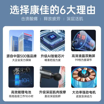 6608 Electric Fascia Massage Gun, Custom Design - 5