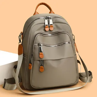 Women's Backpack, Waterproof Nylon, Large Capacity - 4