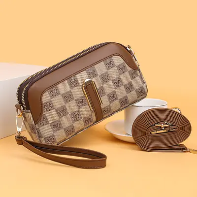 Women's Mini Shoulder Bag with Coin and Phone Compartment, Crossbody Clutch - 3