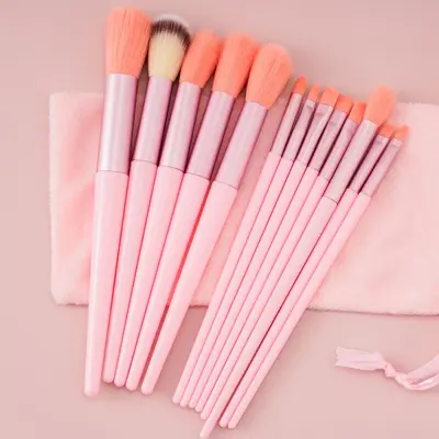 13-Piece Makeup Brush Set, Milk Tea Color - 10