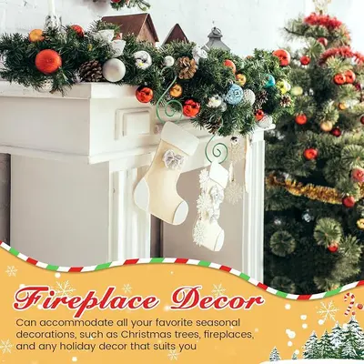 Christmas Hooks, Colorful S-Hooks and Metal Flower Hooks