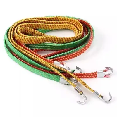 Motorcycle Elastic Tie-Down Cord with Hooks for Cargo - 4