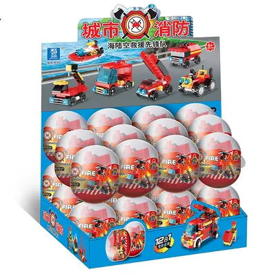 Gashapon Building Block Fire Station Figure Set, Lego Compatible - 5