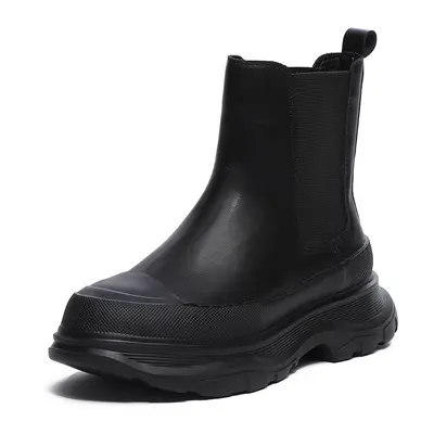 Women's Mid-Calf Smoke Tube Boots, Thick Sole, Sizes 32-34 and 41-44