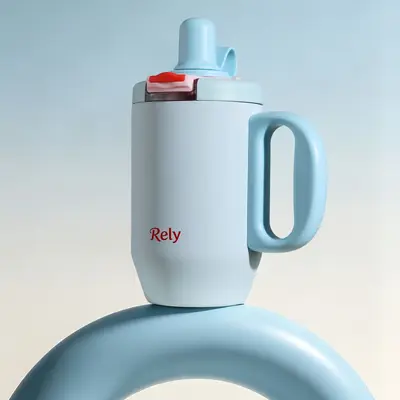 Large Capacity Insulated Cup with Straw, Dual Drinking Cup for Women