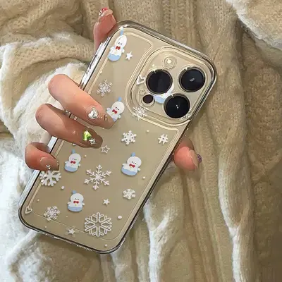 透明太空壳黎深雪人适用于苹果17 16 15 13promax手机壳12 11软xs