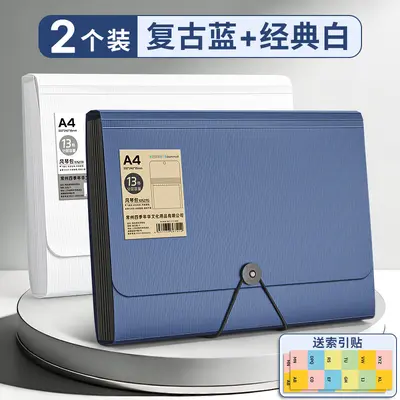 Multi-Layer Accordion File Folder, Zippered Document Bag - 9
