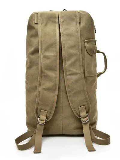 Herren-Rucksack, großes Fassungsvermögen, Leinenstoff, für Reise und Sport - 5