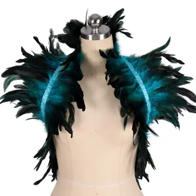 Sexy Feather Cape with Tie Straps for Party and Festival Costume - 11