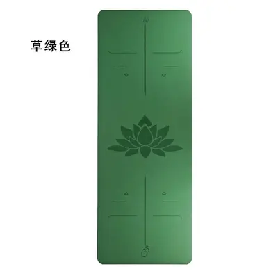 Natural Rubber Yoga Mat with Alignment Lines, Non-Slip PU - 13