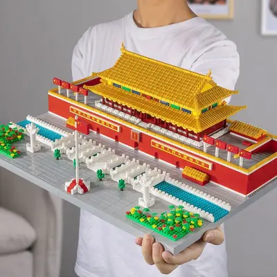 Chinesische Tiananmen-Bausteine, anspruchsvolles Set für Erwachsene, historische Architekt