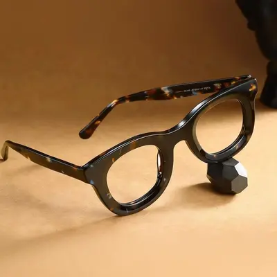 Acetate Sheet Eyeglass Frame, Thick Sheet, European and American Style - 8