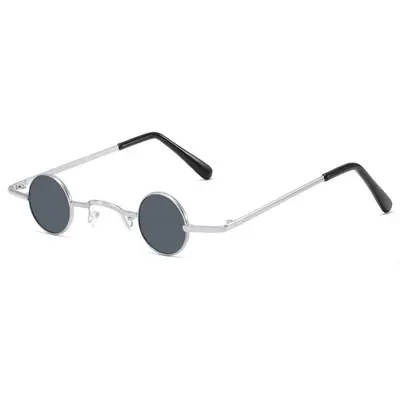 Retro Kleine runde Metall-Prinzenbrille - 9