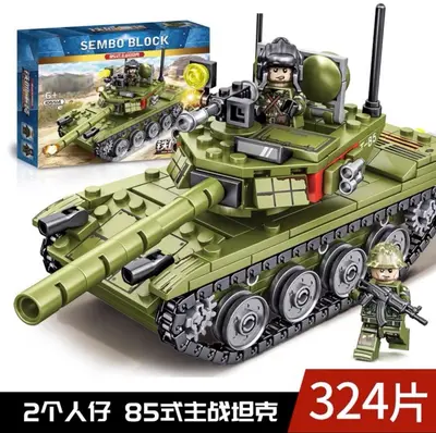 Military Tank and Fighter Jet Building Block Set, Mini Bricks for Kids - 6