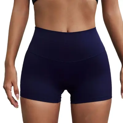 Yoga Sports Shorts, Solid Color, High Stretch, Three-Quarter Length - 6