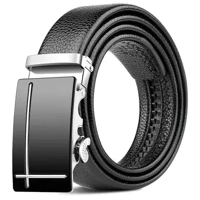 Men's Synthetic Leather Belt Amazon AliExpress Automatic Buckle Versatile Pants Belt Foreign Trade Cross-Border - 12