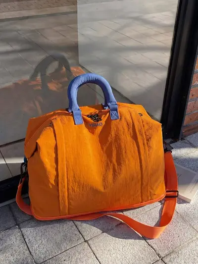 Nylon seyahat çantası, neme dayanıklı, ayakkabı bölmesi, 35L+