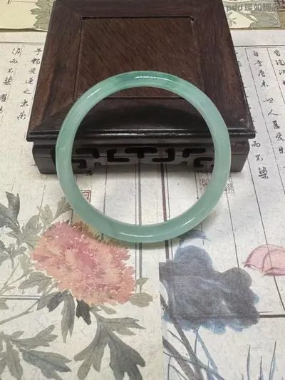 Authentisches Simultan-Tianshan grünes Schnee-Jade Blumen-Armband für Damen, chinesischer Stil, elegant und vielseitig. - 11