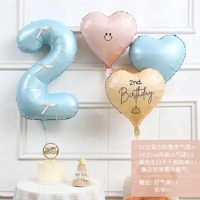 Digital Number Balloons for Birthday Party Photo Props - 7