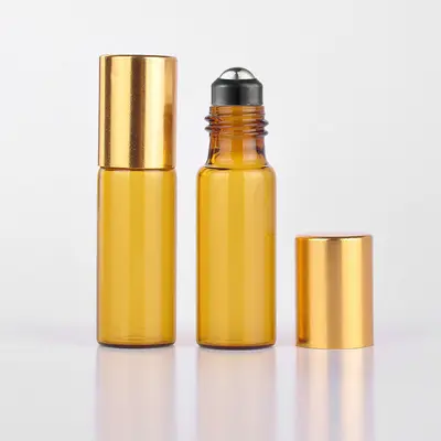 2ml kozmetik rulo şişesi 3ml kahverengi cam şişe 5ml ışık geçirmez rulo şişe 10ml kahverengi esansiyel yağ şişesi