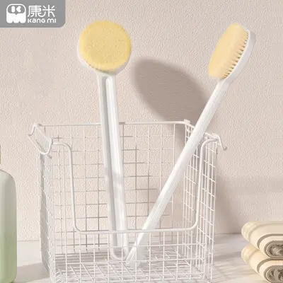 Yeni ev uzun saplı banyo fırçası, Muji banyo fırçası, yumuşak kıllı banyo havlusu, banyo eseri, sırt ovma fırçası, banyo fırçası toptan satışı