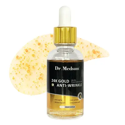 24K Altın Yapraklı Esans Serum, Hyaluronik Asit, Nemlendirici Kırışıklık Karşıtı - 6