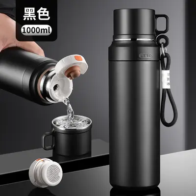 Erkek Termos Bardak 1000ml, 304 Paslanmaz Çelik, Taşınabilir - 12