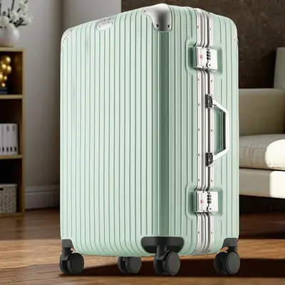 Aluminum Frame Trolley Suitcase with Combination Lock, Silent Wheels - 13