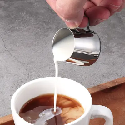 304 Paslanmaz Çelik Mini Süt Sürahisi Ağızlı Latte Art Kupası