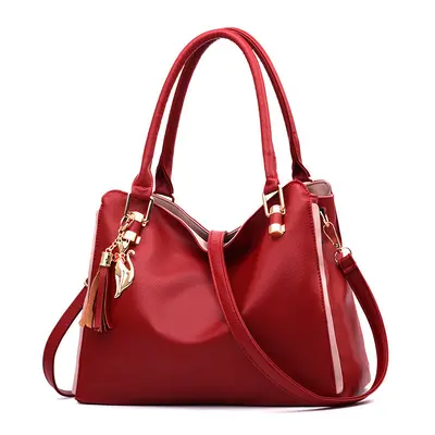 Soft Leather Women's Handbag, Large Capacity, Bucket Style - 2