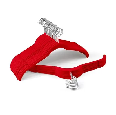Women's Flocked Plastic Dress Hanger, Non-Slip and Seamless - 12