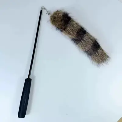 Fox Tail Retractable Cat Teaser Wand, Fishing-Style, Bite-Resistant - 7