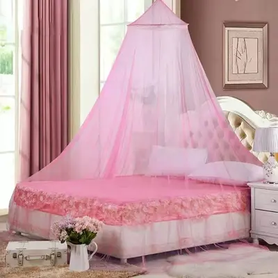 Ceiling-Mounted Dome Mosquito Net Without Installation Required, Encrypted Princess-Style Floor-Standing Palace Mosquito Net, Simple Bed Curtain for Students and Children