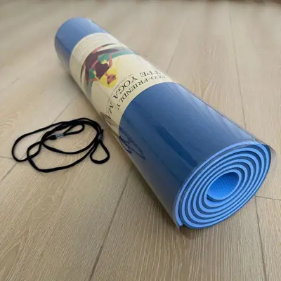 TPE yoga matı, kaymaz, kalın (61 x 0,8 cm), ev kullanımı için - 7