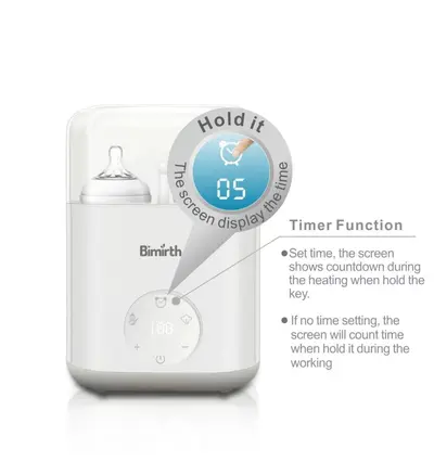 Bimirth Double-Bottle Milk Warmer and Sterilizer with Timer, 110V - 4