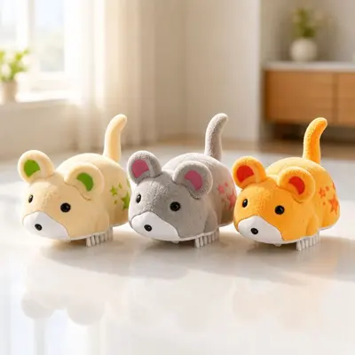 Simulated Plush Electric Hamster Cat Toy, Self-Play - 10