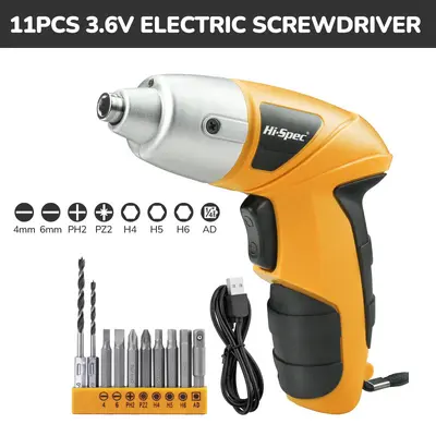 Mini elektrikli tornavida, 3,6V, 11 parçalı set - 7