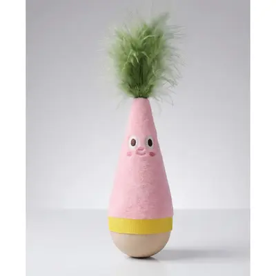 Catnip Feather Weighted Roly-Poly Cat Toy - 10