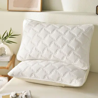 Quilted Pillowcase Cover, Oil and Drool Proof, Machine Washable - 8